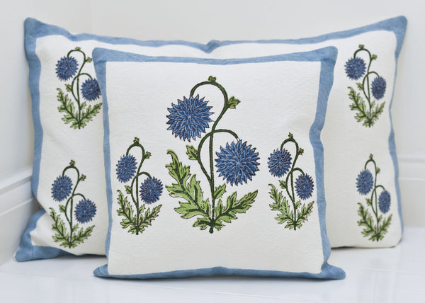 Block-Printed Cotton Jacquard Cushions
