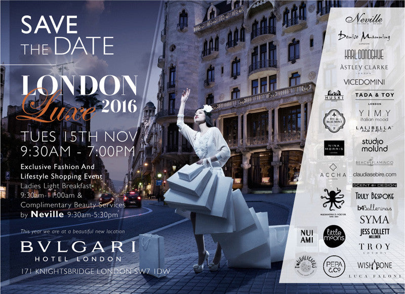Save the Date! Accha at Luxe London 2016, Tuesday 15th November