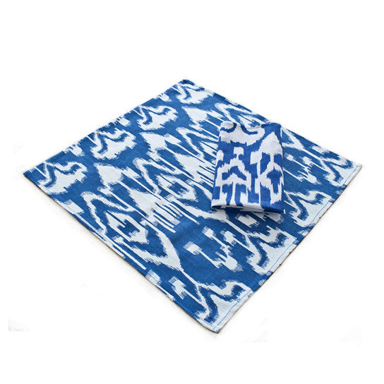 Ikat Printed Cotton Placemats with Napkins